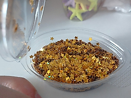 glitter pul Gold yıldız model 5 Gr